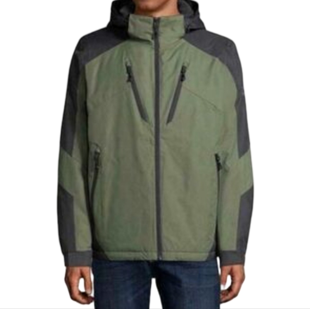 ZeroXposur Men's Olive and Charcoal Performance Jacket Size Small